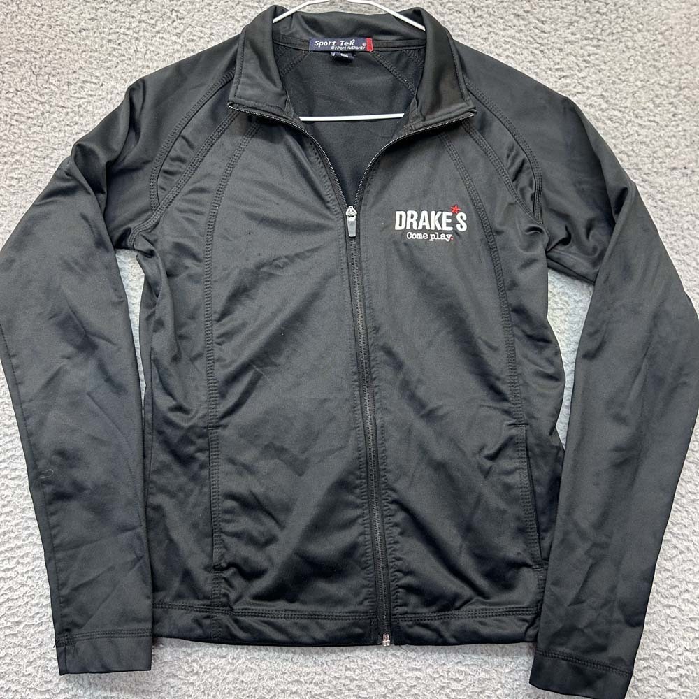 Drakes Employee Jacket Womens Small Sport-Tek Black Restaurant Uniform Bar